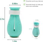 4 Pieces Scratch Cover for Nursing Rehabilitation Cat Boots, Adjustable Bathing Gloves (Green)