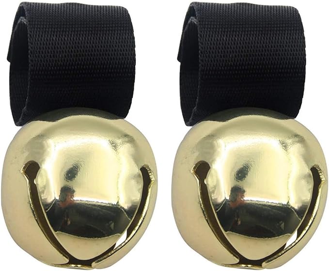 SCENEREAL Large Bell for Dog Collar, 2 Pack 1.5" Extra Loud Collar Bells for Cats and Dogs Training, Hiking, Walking, Hunting, Pet Tracker, Pet Bell for Save Wildlife and Birds Gold