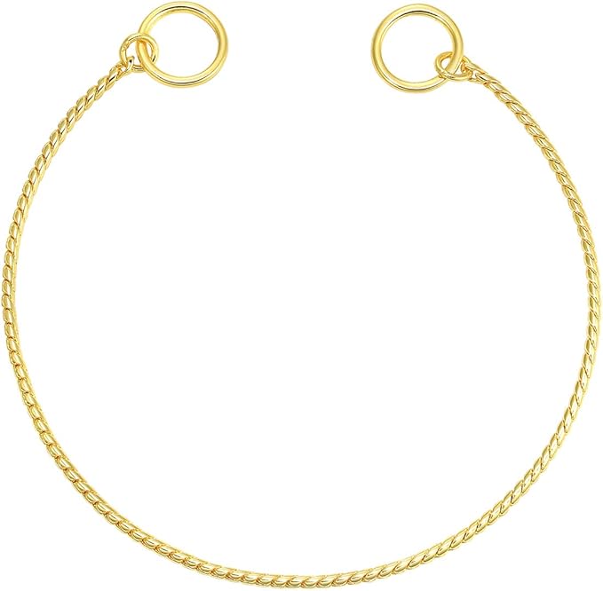 Mogoko Stainless Steel Dog Choke Chain Collar, Puppy Metal Snake Chain Pet Show Slip Collar Choker for Training Walking (Gold;16.0"*3.0mm)