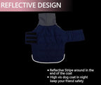 Dachshund Dog Coats Jacket fit for Dachshunds Corgi Weiner Reversible Winter Coat Padded Cotton Lining high Collar Dog Suit in Autumn Winter Navy S