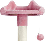 Topeakmart Multi-Level Cat Tree, Large Cat Tower with Condos Platform Perch Hammock Scratching Posts Plush Cat House
