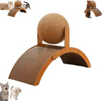 Interactive Scratch Pad for Cats, Cat Scratching Post Design with Arch Bridge & Ball - Stylish Cat Scratching Board for Kittens, Suitable for Pets to Relieve Stress (13.78x5.91in)