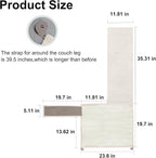 Cat Scratch Sofa Protector,23.6" L*19.6" W Cat Scratch Furniture Protector Pad, Couch Arm Sheild with Natural Sisal for Protecting Couch Sofa Chair Furniture(Beige/Left Handed)