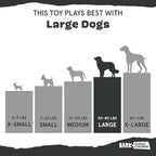 Barkbox Super Chewer Tough Dog Chew Toys for Aggressive Chewers, Treat Dispensing (Origin - Large)