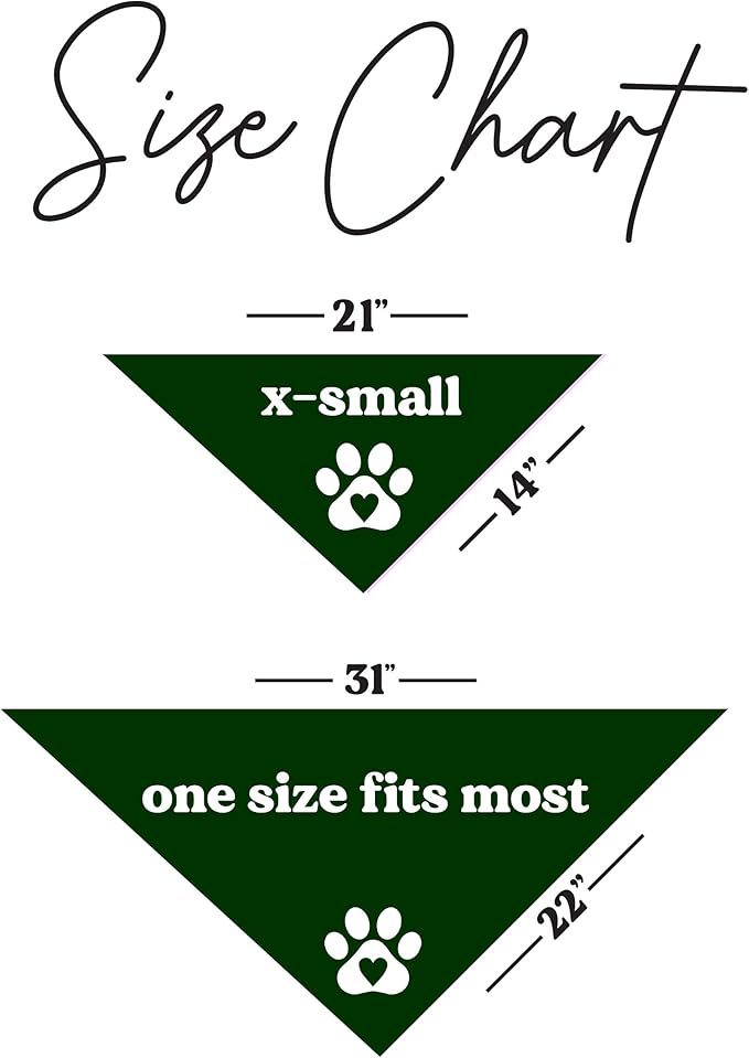 Workout Buddy Dog Bandana | 100% Cotton Adjustable Triangle | Made in USA | Workout | Sports | Gym | Dark Green, One Size (1095)