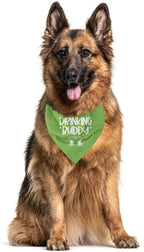 Drinking Buddy Dog Bandana, Drinking Buddy Dog Shirt, Funny Cute Dog Bandana, Gift for Dog Lover, Dog Bandana for Small Medium Dogs, Triangle Bibs Accessories, Dog Scarf (B31)