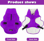EMUST Dog Jacket Winter, Cozy Windproof Dog Jacket for Cold Weather, Solid Color Pet Vests for Winter for Medium Dogs, Purple, M