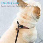MayPaw Slip Collar Nylon Rope Adjustable Collar for Dog Training- No Pull Round Martingale Dog Collars for Small Medium Dogs (20" x 1/4", Green)