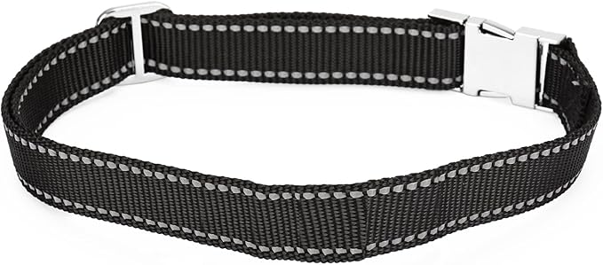 Replacement Collar for Shock Collar with Quick Release Metal Buckle Adjustable Reflective Nylon Strap Fits Most Training Collars and Bark Collars, E Collar Replacement Strap