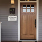 YZEXEZY No Soliciting Sign 6"x12"Do Not Disturb Wooden Hanging Sign for Front Door- Do Not Ring Bell or Knock,Don't Make It Weird