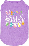 Happy Easter Shirts for Dog Funny Print Vest for Small Medium Large Dogs Soft and Light-Weight T Shirts Gift for Puppy (XX-Large, Purple)