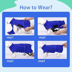 MIGOHI Dog Jacket,3XL Dog Coat Winter,Reflective Fleece Jacket Vest for Large Dogs,Adjustable Winter Coats for Dogs,Pet Coat for Chilly Cold Weather,German Shepherd,Blue