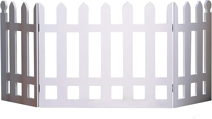 White Picket Fence Folding Pet Gate