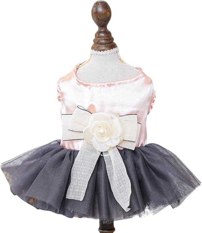 Fashion Sweet Puppy Dog Blingbling Princess Skirt Pet Dog Lace Cake Camisole Tutu Dress J-Pink S