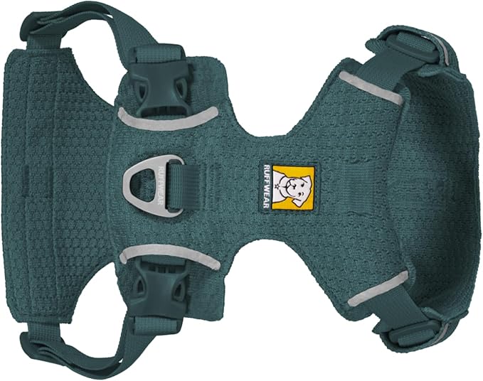 Ruffwear, Front Range Flex Dog Harness, Engineered Knit Construction for Ultimate Fit and Mobility, Lightweight Flexible Everyday Harness with Dual Leash Clips, Deep Teal, Large/X-Large