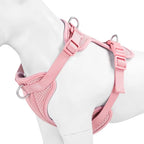 Wisedog Dog Harness Medium Sized, Pet Vest with Front Clip, Adjustable Puppy Harness with 3 Fast Release Buckles[Easy to Put on & Take Off] (Pink, M)