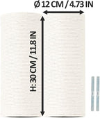 PVC Scratching Post Cotton Rope Columns for Floot to Ceiling Cat Trees, Length 30cm 11.8in