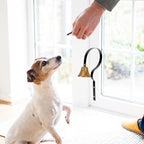 QWORK Shopkeepers Bell, 2 Pack Wall Mounted Clear Melodious Doorbell, 1.6" Diameter, Metal Doorbell Dog Training Bell, Customer Coming Doorbell, Anti Theft Doorbell for Service Alert, Pet Training