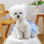 Furbabycare® Elegant Sweet Fashion Puppy Dog Blingbling Princess Skirt Pet Dog Lace Cake Camisole Tutu Dress J-Blue X-Small