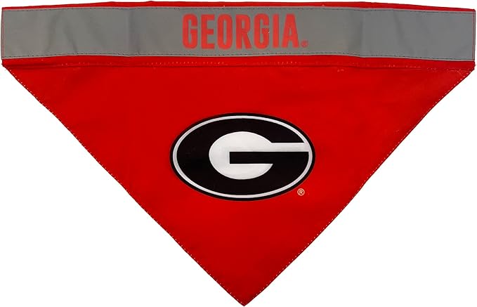 Pets First NCAA Georgia Bulldogs TIE Bandana, Small/Medium. Dog Football Reflective Bandana Scarf Bib for Pet, Cat, or Dog. The Ultimate Game-Day, Party Bandana