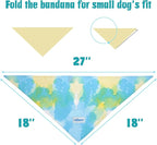 KYEESE 2Pack Dog Cooling Bandana, Breathable Cooling Bandanas for Small Medium Large Dogs, Neck Cooler Wraps for Summer Walking Outdoor, Purple+Blue