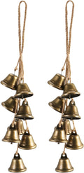 2 Pack Witch Bells Protection for Door Knob Outdoor Bells Hanging Wind Chimes Witchy Things Clear Negative Energy Witch Bells Set Wiccan Bell Witchy Gifts(Classic)