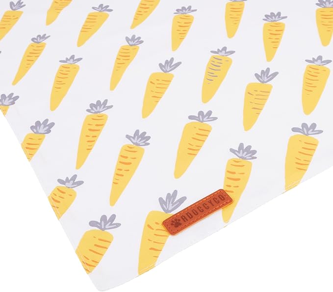 ADOGGYGO Easter Dog Bandana, Carrot Rabbit Pet Scarf, Premium Durable Fabric, Easter Bandanas for Extra Large Dogs Pets (X-Large)