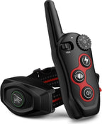 2 in 1 Dog Shock Collar - Bark Collar with Remote, w/3 Remote Training Modes, Beep, Vibration 1300Ft Dog Training Collar for for Small Medium Large Dogs (Red)