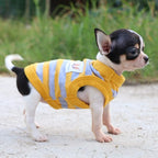 LOPHIPETS 100% Cotton Striped Dog Shirts for Small Dogs Chihuahua Puppy Clothes Tank Vest-Yellow and Gray Strips/XS