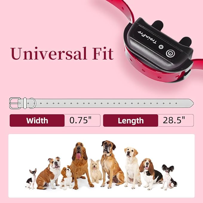 Universal 27 ½” X ¾” Replacement Band Strap for Dog Training Collar - Adjustable Waterproof TPU for Remote E-Collar, Static/Vibration Shock Trainer