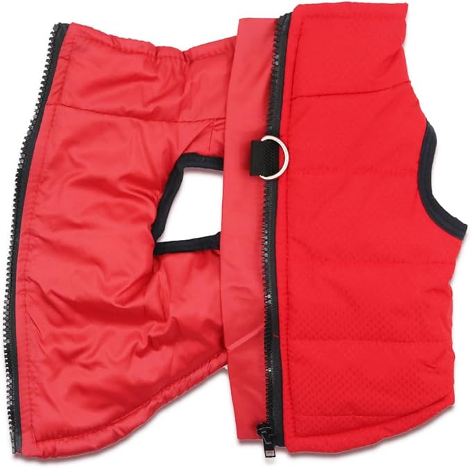 Small Dog Coats Warm Winter Dogs Jacket Pet Jackets Puppy Cold Weather Coat Pet Clothes for Dogs, Red, Small
