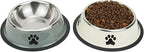 Stainless Steel Dog Bowls, Food and Water Non Slip Anti Skid Stackable Pet Puppy Dishes for Small, Medium and Large Dogs (2 Pack)