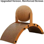 Interactive Scratch Pad for Cats, Cat Scratching Post Design with Arch Bridge and Ball for Kittens, Stylish Cat Scratching Board for Pets to Relieve Stress (S - Upgrade)