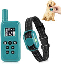 Ultra-Small Dog Shock Collar, Ultra-Thin & Light Dog Training Collar with Remote for Small Dogs 5-15lbs & Medium Large Dogs, 2000ft Range, Waterproof, Rechargeable,Cyan