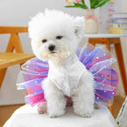 Furbabycare® Elegant Sweet Independence Day Puppy Dog Blingbling Princess Skirt Pet Dog Lace Cake Camisole Tutu Dress D-Independence Day X-Small