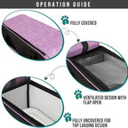 PetAmi Dog Purse Carrier for Small Dogs, Airline Approved Soft Sided Pet Carrier with Pockets, Ventilated Dog Carrying Bag for Puppy Cat, Dog Travel Supplies Bag, Sherpa Bed, Max 12 lbs, Purple