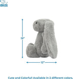 Best Pet Supplies Interactive Squeaky Dog Chew Toy, Ideal Dog Toys for Chewers, Small, Medium & Large Dogs, and Fetch Lovers - Bunny (Beige, Gray), Large