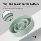 Ceramic 0.9 Cup Dog Bowl Slow Feeder for Small Dog, 6.1inch Pet Puzzle Slow Feeder, Stop Bloat, Preventing Choking(1 Bowl-Light Green)