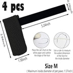 4 PCS Cat Mittens to Prevent Scratching,Mesh Breathable Cat Shoes,Adjustable Cats Anti Scratch Gloves,Suitable for Cats When Bathing and Nail Trimming(M,Black)