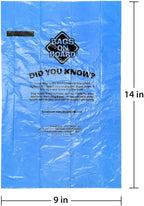 Bags On Board Dog Poop Bag | Strong, Leak Proof Dog Waste Bag | 9 x14 Inches, 315 Blue Bags (Pack of 6)