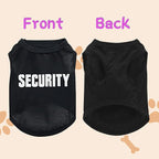 2Pack Dog Security Costume Cotton Dog Shirt for Small Dog Boy Pet Clothes K9/Security Puppy Black Vest T-Shirts Cat Top Tee Breathable Stretchy (Medium)