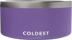 Coldest Dog Bowl - Anti Rust Metal, Non Slip, 3 Layers Insulated Stainless Steel Dog Bowls - Spill Proof & Heavy Duty - Water Bowl for Dogs, Cats & Pets, Dish Washer Safe (200 oz, Galaxy Purple)
