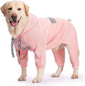 Dog Hoodies Winter Coat for Large Medium Dogs, Pullover 9 Legs Warm Coat Hooded Sweatshirt, Fleece Hoodie for Cold Weather (Pink, 7X-Large)