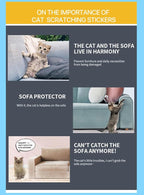 Cat Scratch Furniture Protector: Cat Anti Scratch Tape - Door Protector from Dog Scratching - Clear Training Self Adhesive Tape for Carpet, Sofa, Couch, Door (Transparent, 7.87" x 9.8FT)