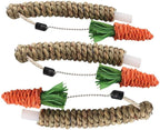 Litewoo Pet Climbing Tree Toy Rattan Grass Scratcher Bunny Toy Climbing Frame Activity Center with Carrot for Cat Rabbit Hamster Small Animal Toy