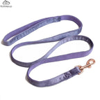 Bubblepup Velvet Dog Collar and Leash Set, Dog Collars for Small Medium Large Dogs Leash for Training & Walking
