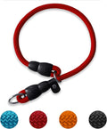 商品图片 LOS ANDES Dog Slip Collar with Slidable Stopper, No Pull Choker Training Martingale Collar for Small Medium Large Dogs, Nylon, Red, M (19 in x 10 mm)