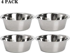 DEAYOU 4-Pack Stainless Steel Dog and Cat Bowl, Metal Food and Water Dish, 8.26" Basic Pet Feed Bowl for Large Medium Dog, 47 OZ Replacement Bowls for Elevated Stand, Dishwasher Safe