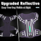 BARKBAY Dog Harness No Pull with ID Tag Pocket - Heavy Duty, Reflective, Easy Control for Large Dogs(Violet Purple,XS)
