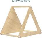 Petsfit Cat Houses for Indoor Cats,Modern Style Wood Cat House with Soft Mat,Portable&Easy Assembly(Triangle)